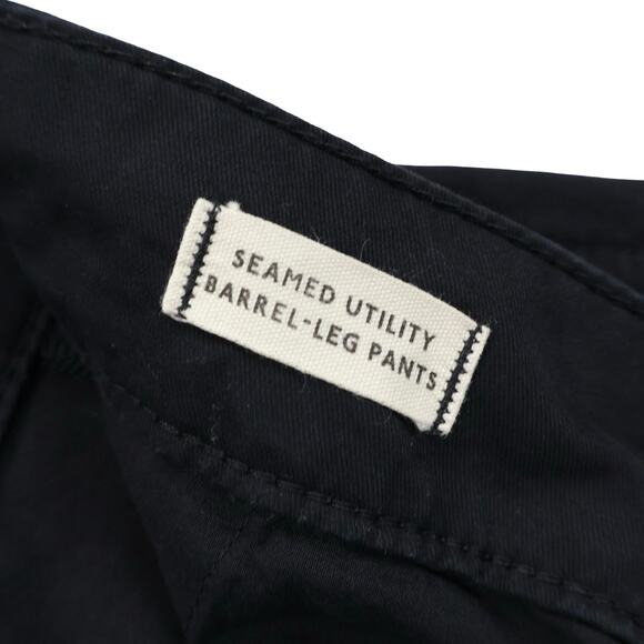 NWT Madewell The Barrell-Leg Utility Pant Garment Dyed Twill Jet Black Size 4 - Picture 10 of 12